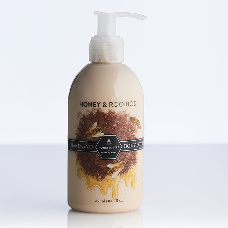 Honeysuckle Honey & Rooibos Hand and Body Lotion 250ml pump bottle
