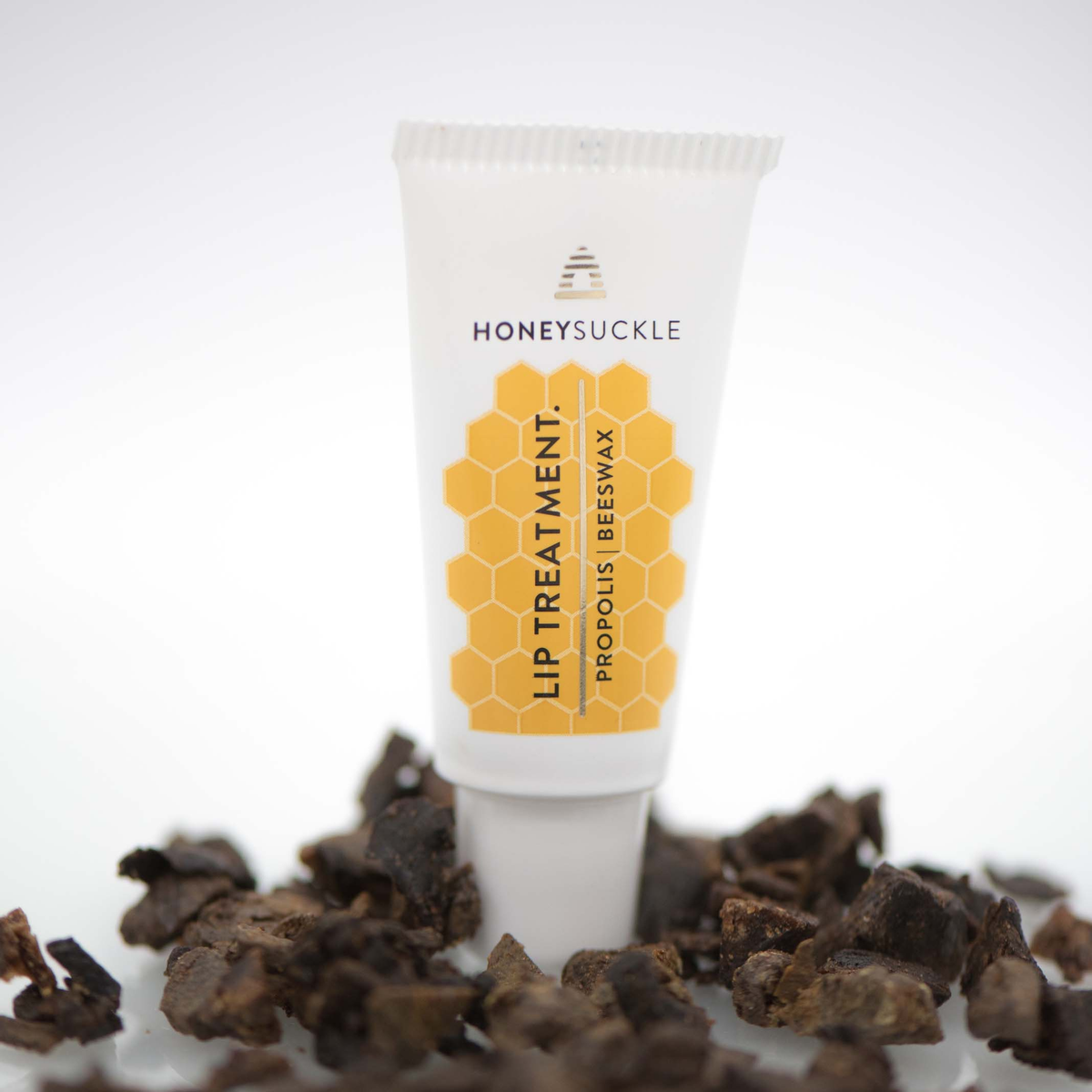 Original Honeysuckle Propolis Lip Treatment 10ml tube with yellow honeycomb label