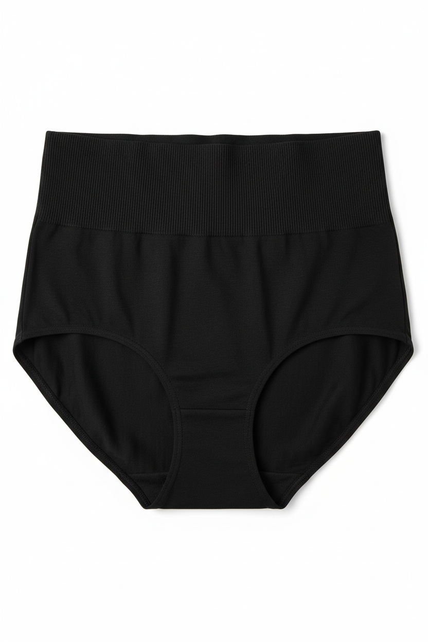 Angel Flow Sanitary Panty - Black flat lay