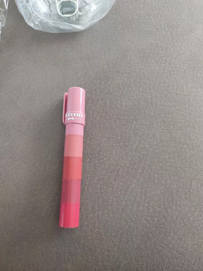 5 individual mini lipstick sections separated showing all shades