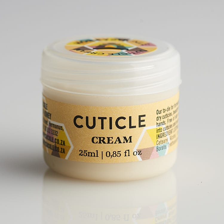 Original Honeysuckle Cuticle Cream jar photo showing the 25ml label