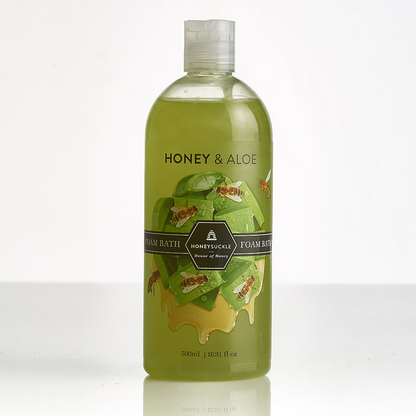 Honeysuckle Honey & Aloe Foam Bath 500ml bottle