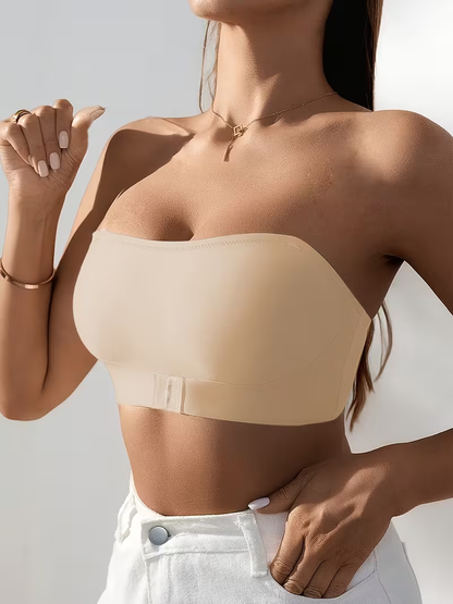 Angel Bare Strapless Bandeau Bra - Light Beige lifestyle close-up