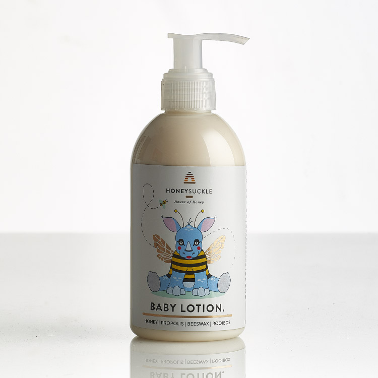 Honeysuckle Babee Baby Lotion 250ml with honey, propolis, beeswax and rooibos