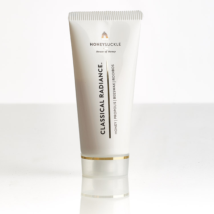 Original Honeysuckle Classical Radiance 50ml white tube with gold accent and vertical label
