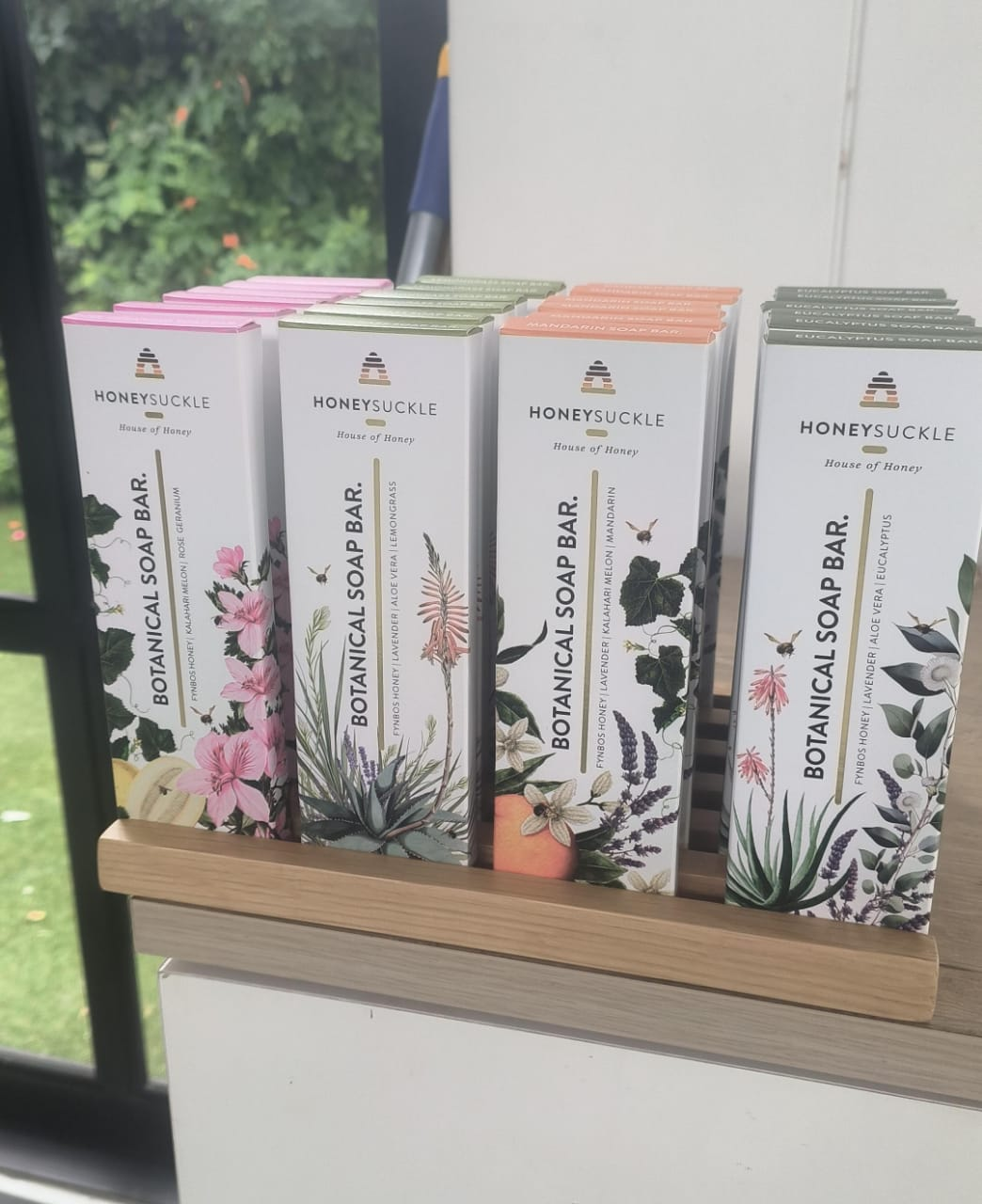Honeysuckle Botanical Soap Bar display