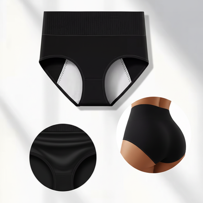 Angel Flow Sanitary Panty - Premium flat lay with detail callouts