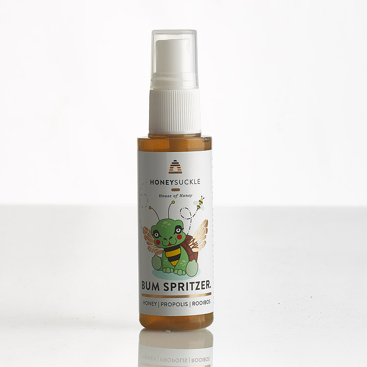 Honeysuckle Babee Baby Bum Spritzer 100ml with honey, propolis and rooibos