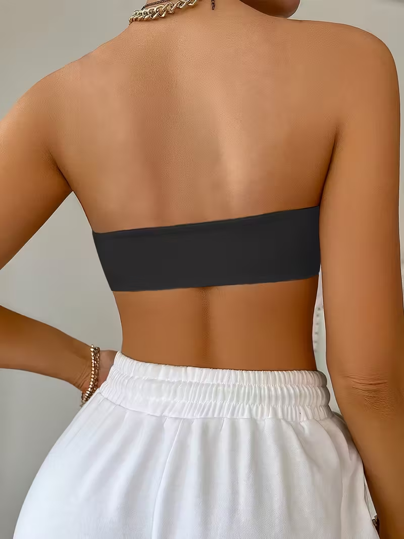 Angel Bare Strapless Bandeau Bra - Black back view